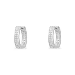 APM Monaco Creoles Pave^ Boucles D'Oreilles