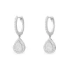 APM Monaco Creoles Pave Avec Gouttes^ Boucles D'Oreilles