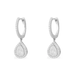 APM Monaco Creoles Pave Avec Gouttes^ Boucles D'Oreilles