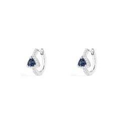 APM Monaco Creoles Triangle Bleu Pave^ Boucles D'Oreilles