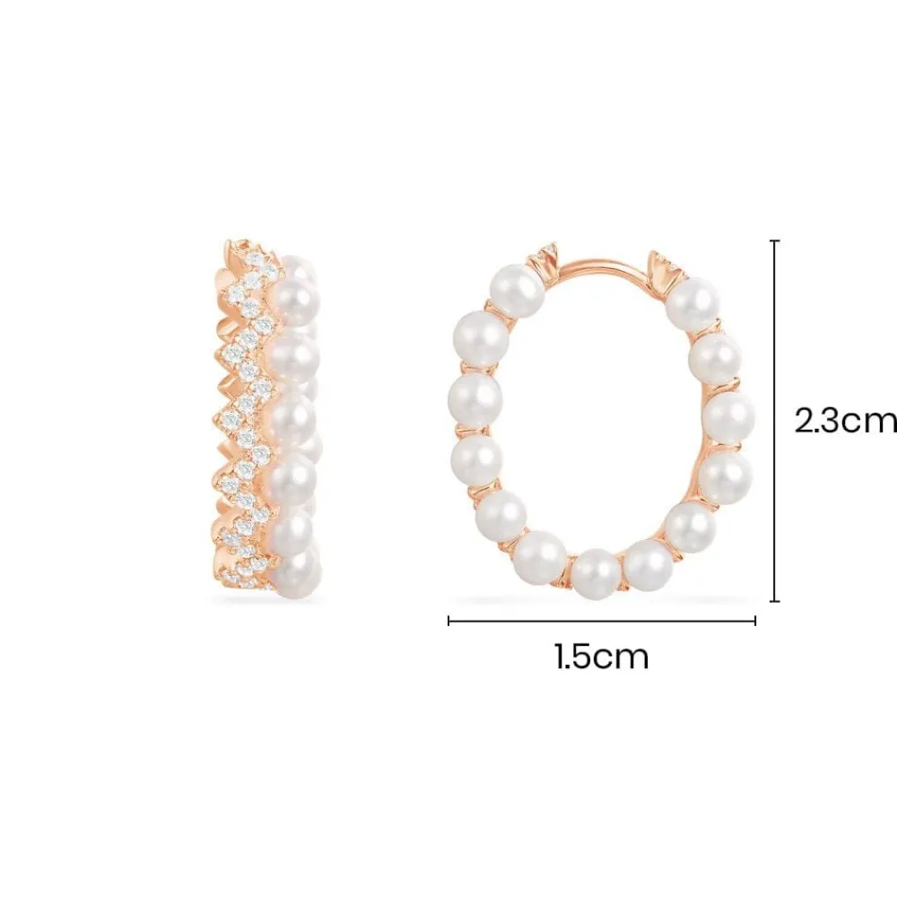 APM Monaco Creoles Up And Down Avec Perles^ Boucles D'Oreilles
