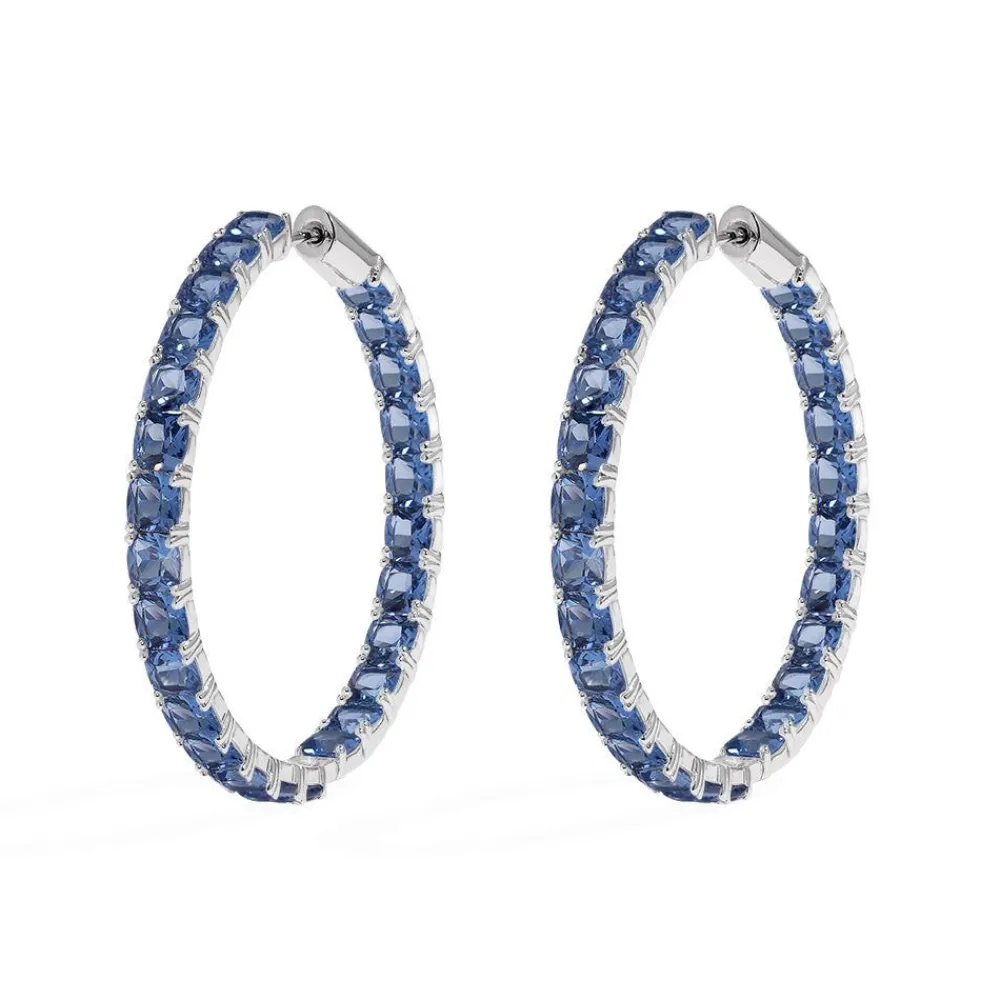 APM Monaco Grandes Creoles Eclat Bleu^ Boucles D'Oreilles