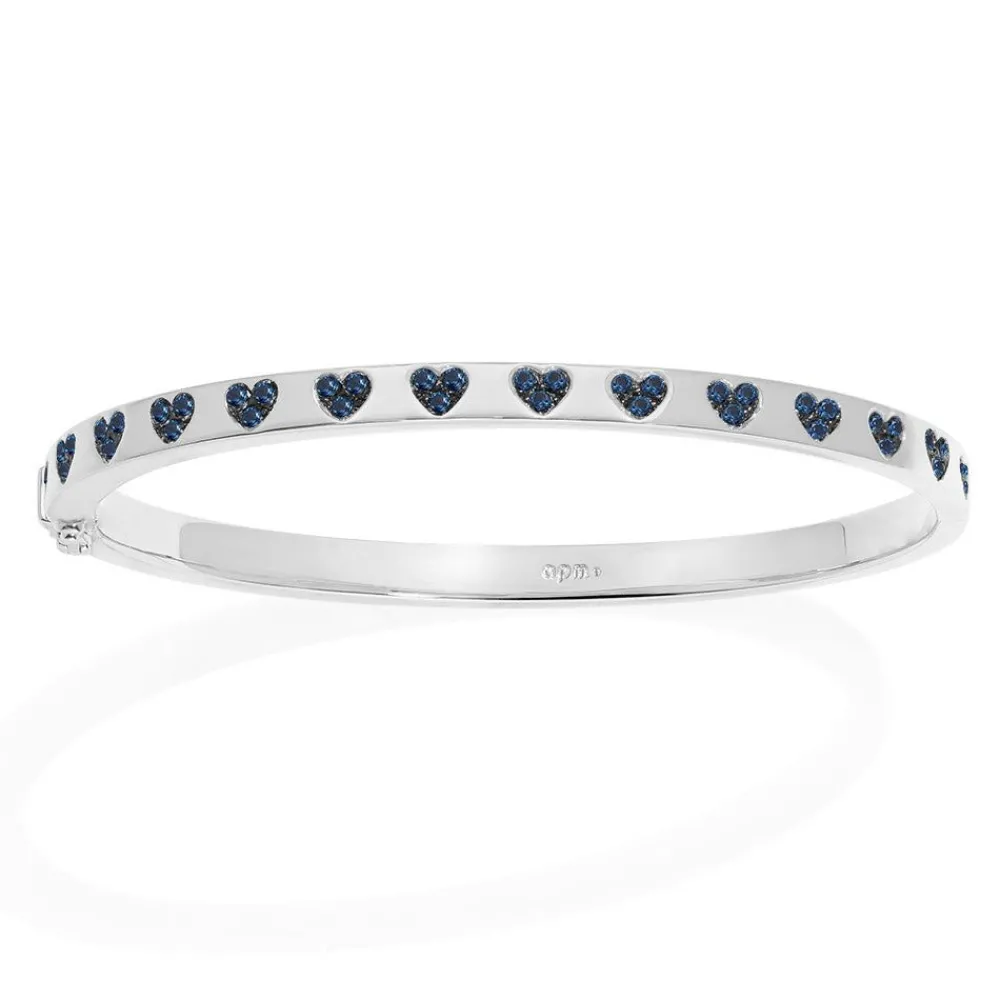 APM Monaco Jonc Coeur Bleu Et Blanc^ Bracelets