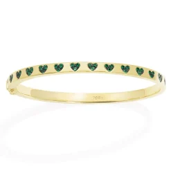 APM Monaco Jonc Coeur Vert Et Blanc^ Bracelets