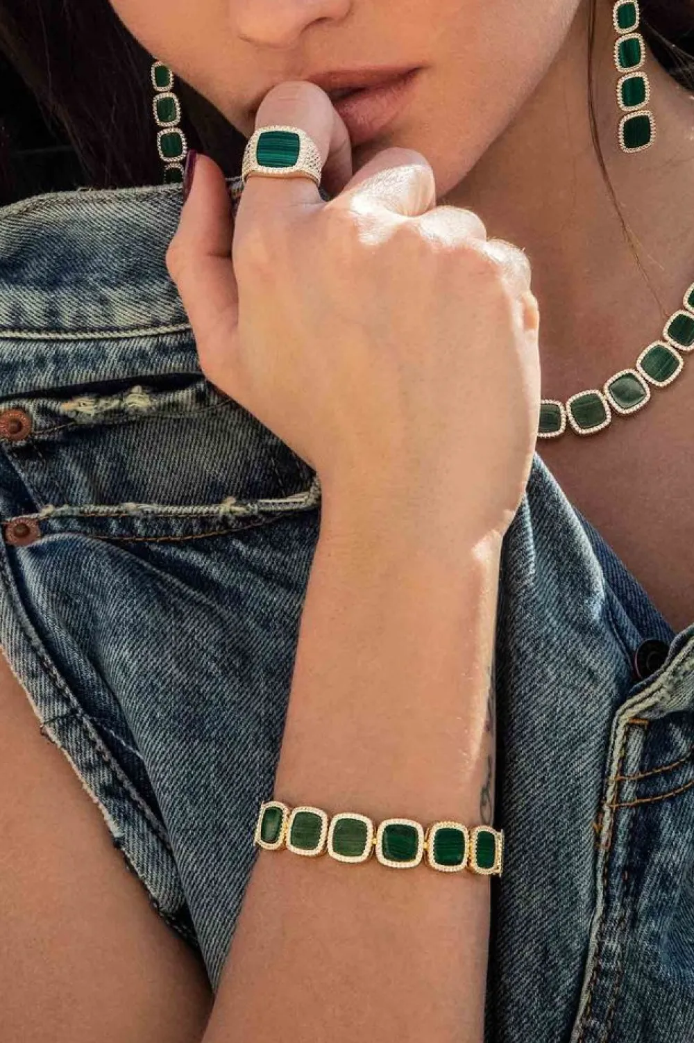 APM Monaco Jonc Malachite^ Bracelets