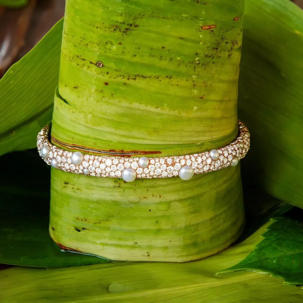 APM Monaco Jonc Pave Avec Perles^ Bracelets