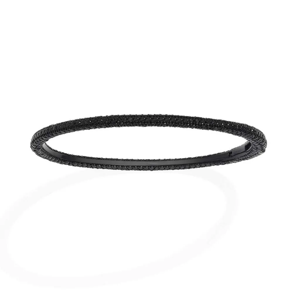 APM Monaco Jonc Pave Noir^ Bracelets