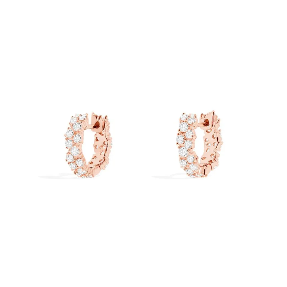 APM Monaco Mini Creoles Pave^ Boucles D'Oreilles