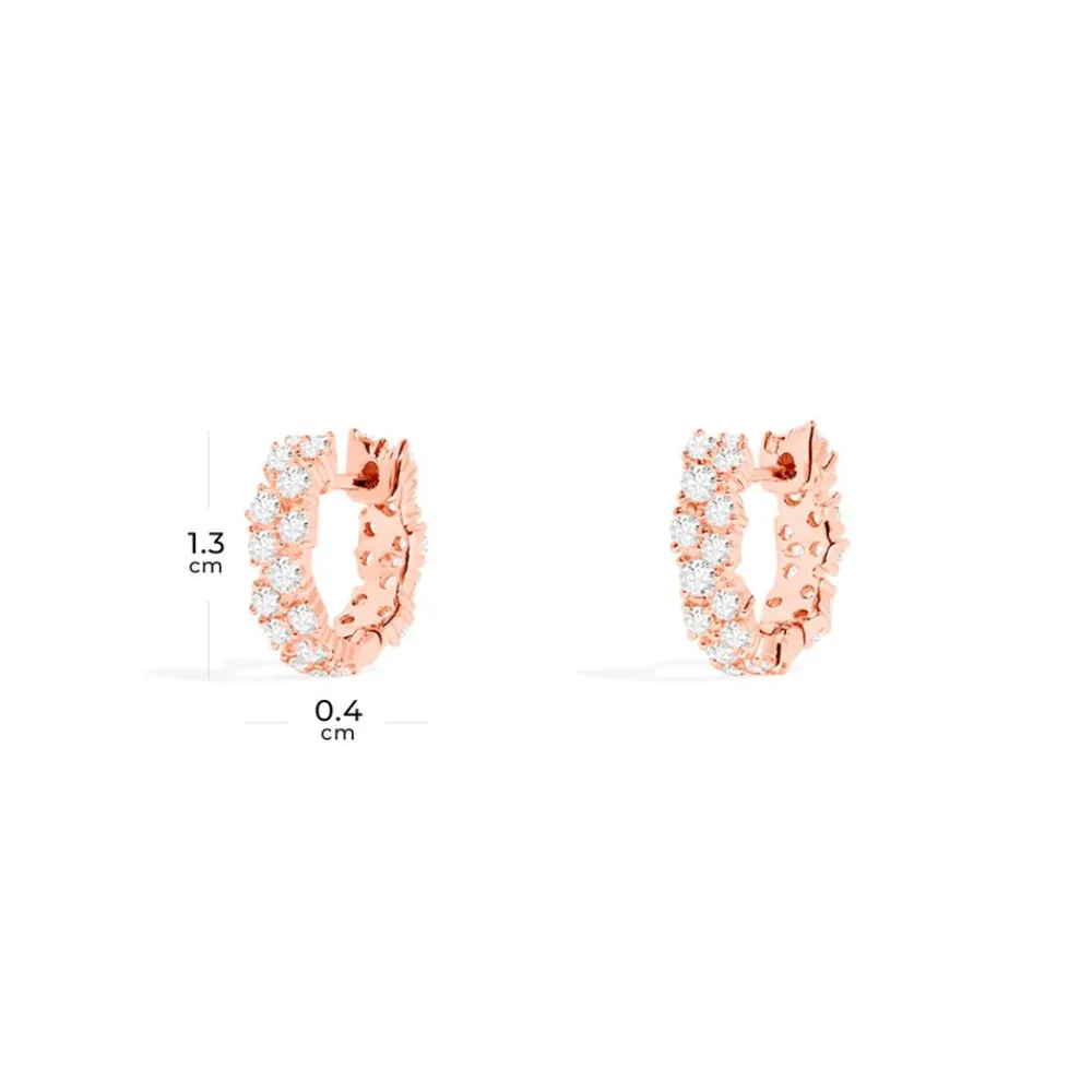 APM Monaco Mini Creoles Pave^ Boucles D'Oreilles