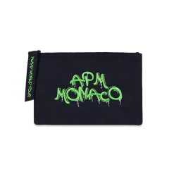 APM Monaco Pochette Graffiti Verte^ Accessoires