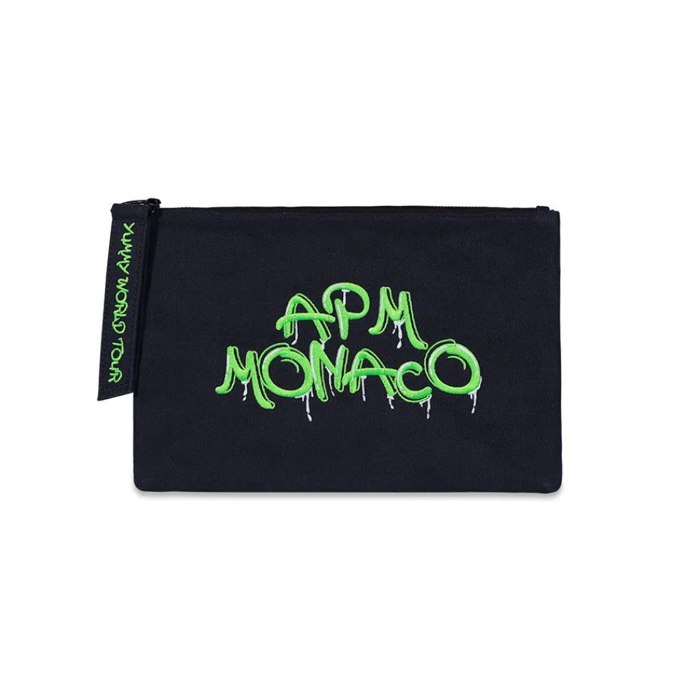 APM Monaco Pochette Graffiti Verte^ Accessoires