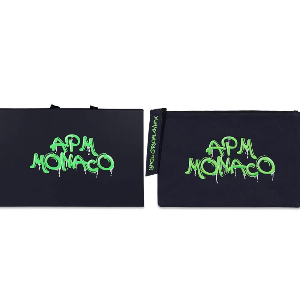 APM Monaco Pochette Graffiti Verte^ Accessoires