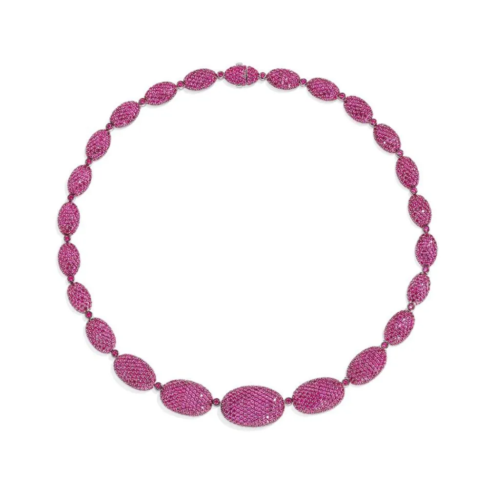APM Monaco Ras-De-Cou Ovale Fuchsia^ Colliers