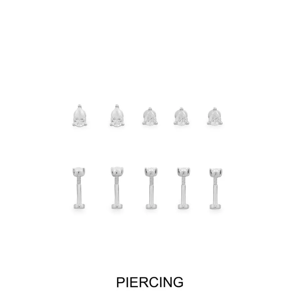APM Monaco Set De Boucles D'Oreilles Piercing Poire^ Boucles D'Oreilles